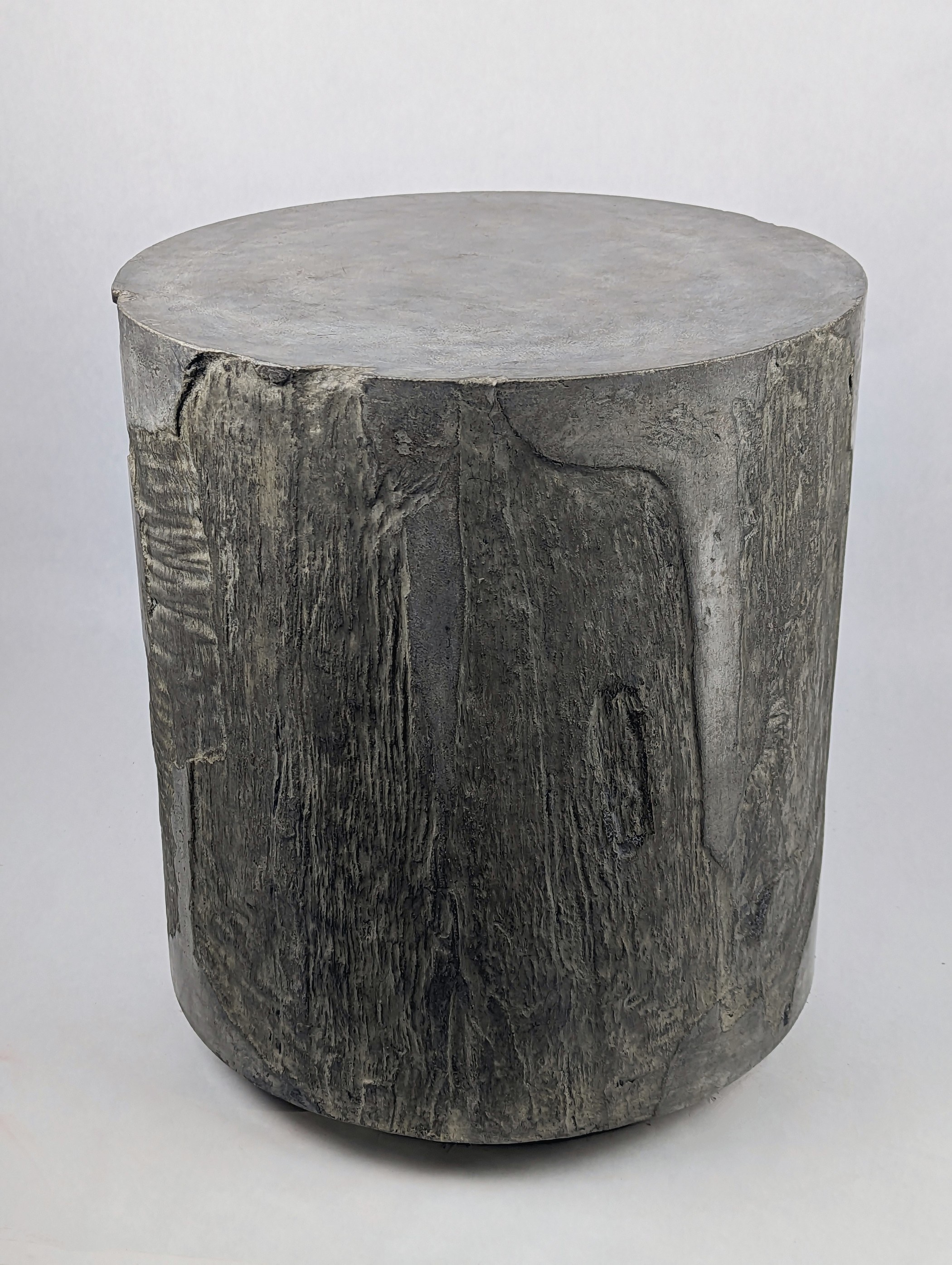 Textured grey concrete Side Table stool