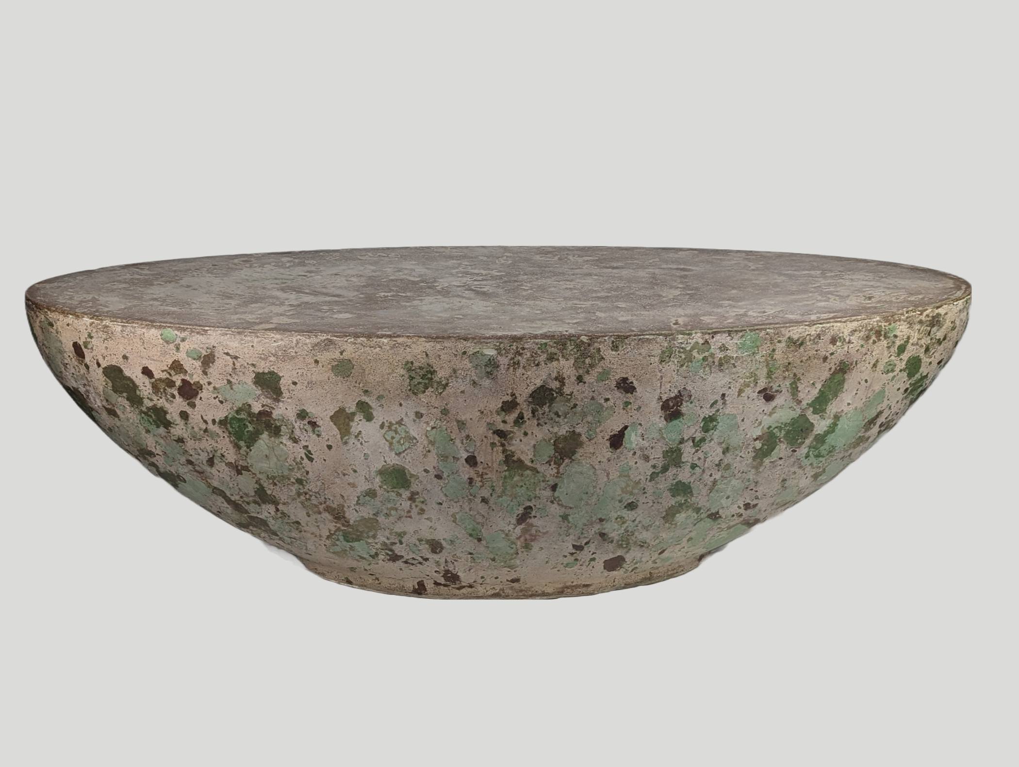Oval cement clearance coffee table